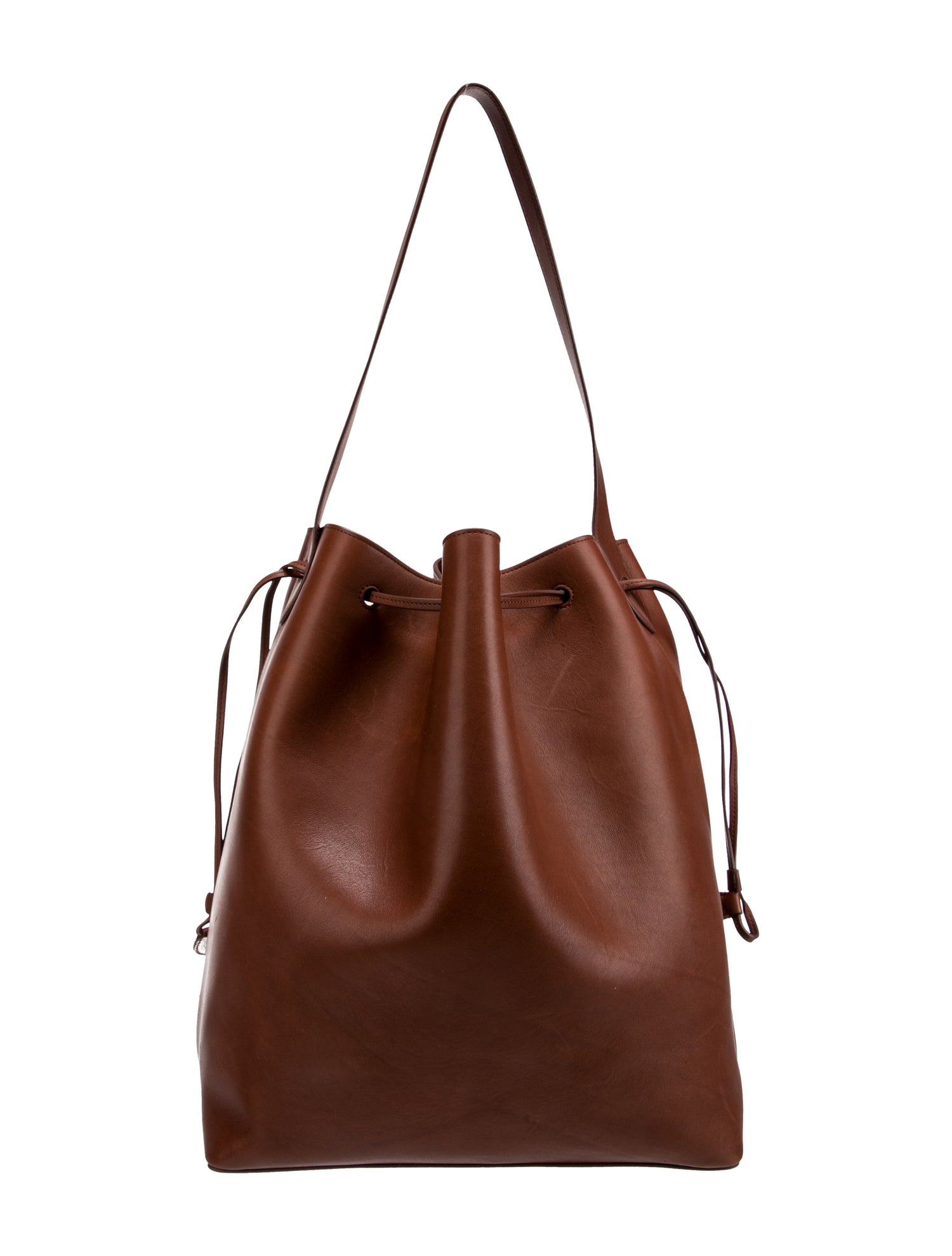 The Row Circle Pouch Leather Wallet - Brown Wallets