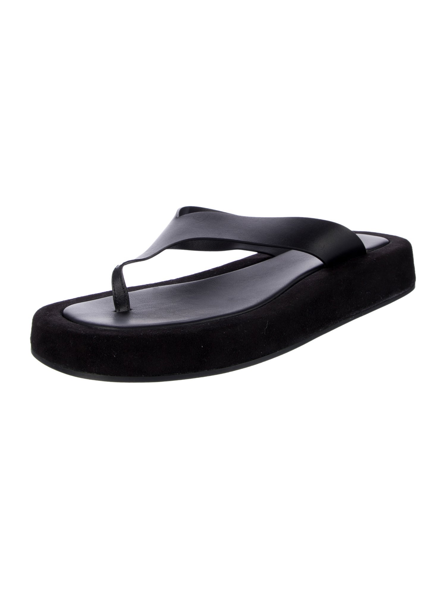 The Row Leather Flip Flops