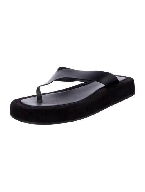 The Row Leather Flip Flops