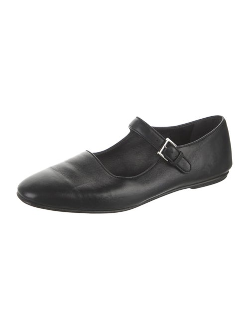 The Row Leather Mary Jane Flats
