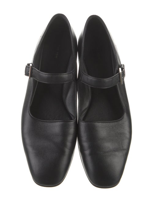The Row Leather Mary Jane Flats