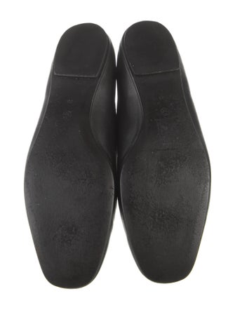 The Row Leather Mary Jane Flats