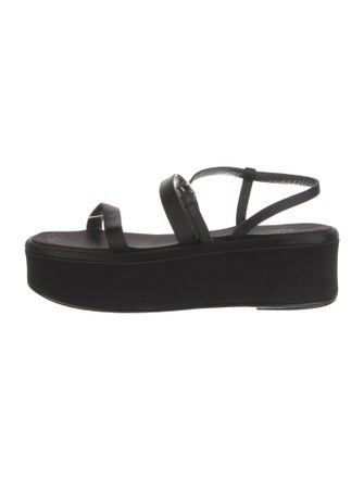 The Row Satin Slingback Sandals