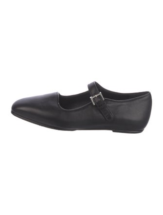 The Row Ava Leather Mary Jane Flats