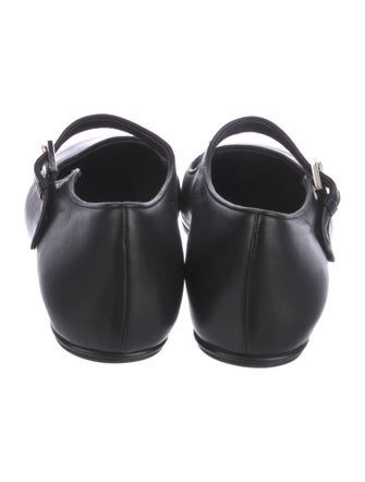 The Row Ava Leather Mary Jane Flats