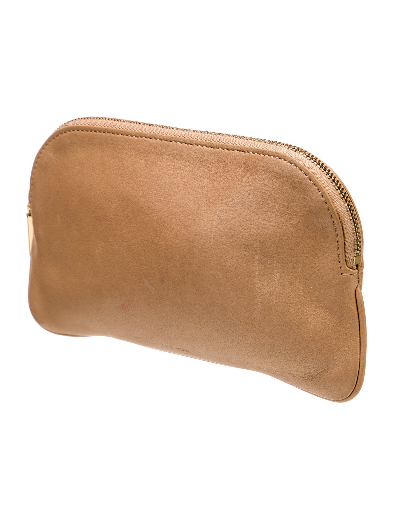 THE ROW EW CIRCLE POUCH （ダークブラウン） The Row EW Circle Pouch in Cream Ang | FWRD