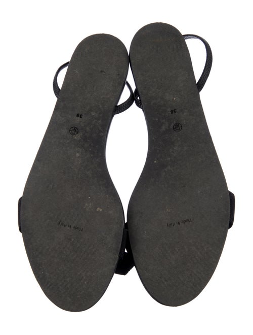 The Row Leather Bow Accents Slingback Sandals