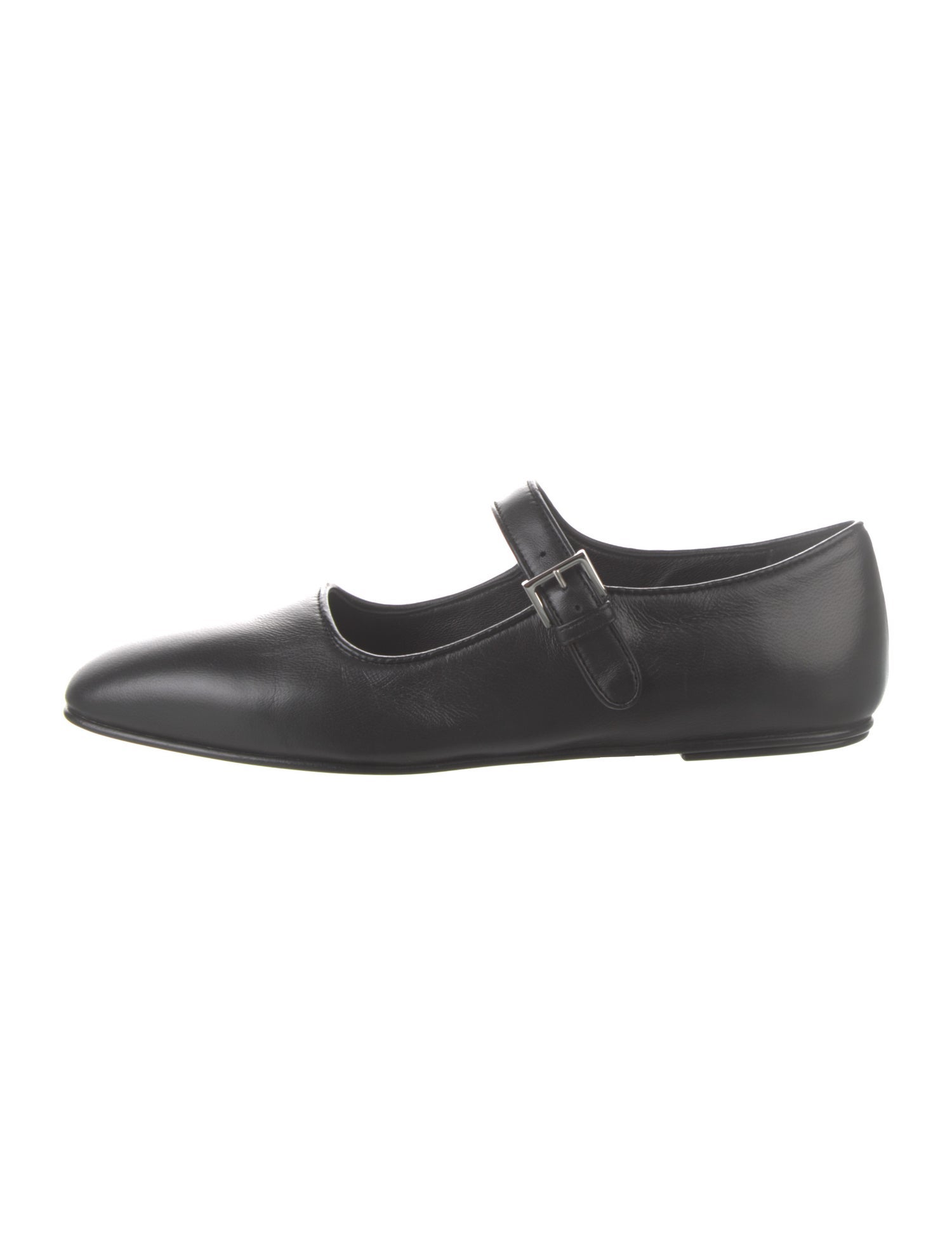 The Row Ava Leather Mary Jane Flats