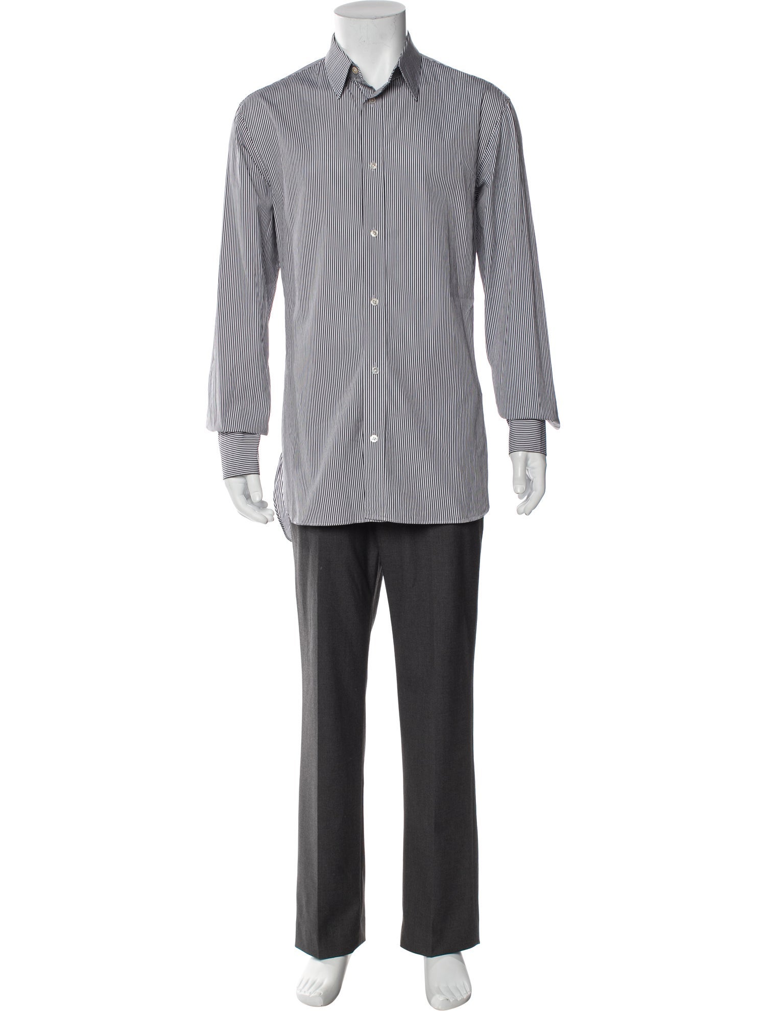 The Row Striped Long Sleeve Dress Shirt