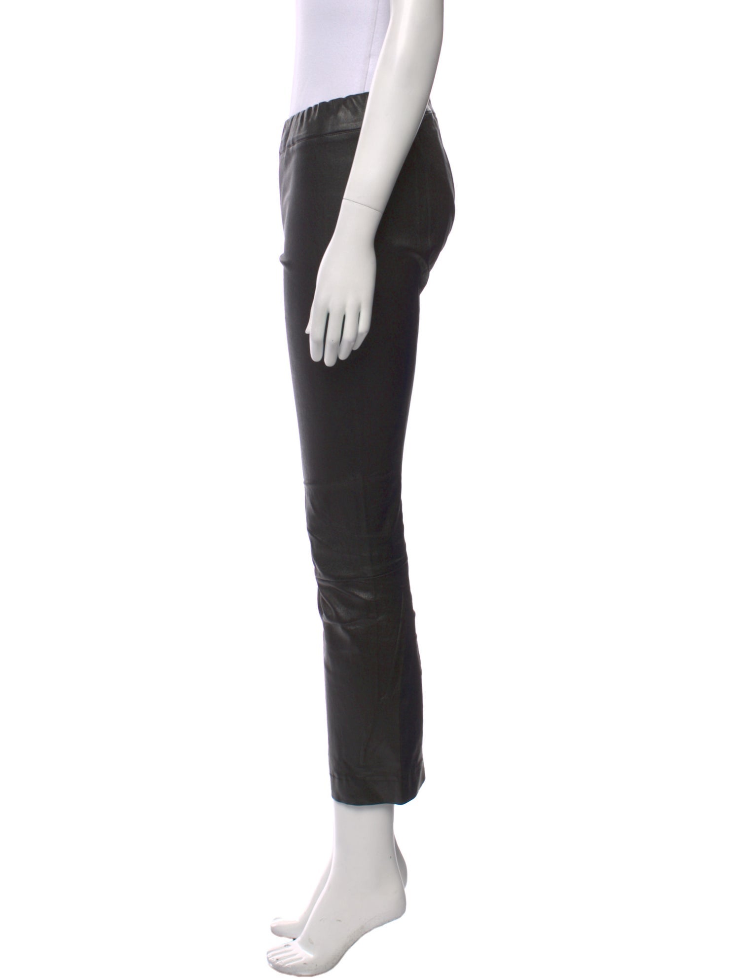 The Row Leather Straight Leg Pants