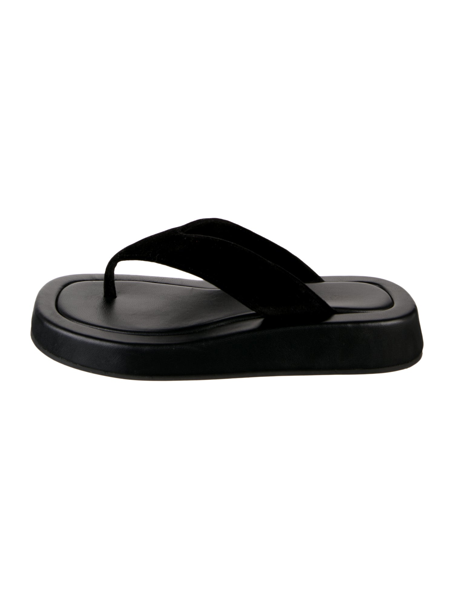 The Row Velvet Flip Flops