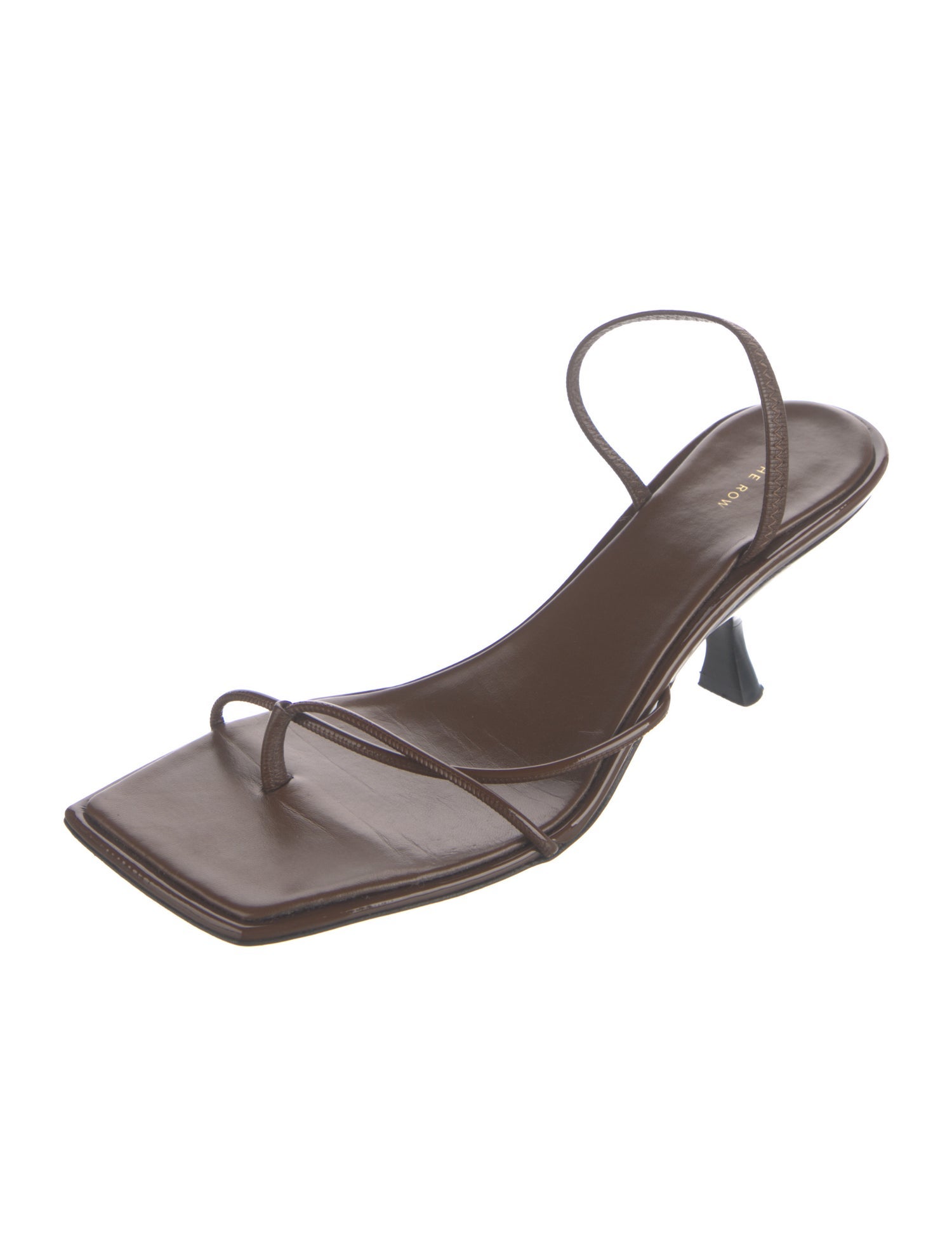 The Row Rai Patent Leather Slingback Sandals