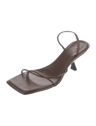 The Row Rai Patent Leather Slingback Sandals