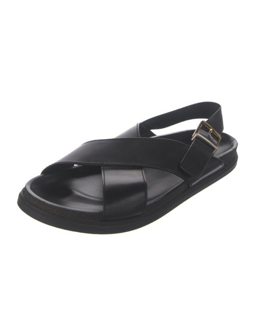 The Row Crossover Calfskin Slingback Sandals