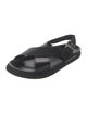 The Row Crossover Calfskin Slingback Sandals