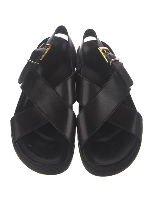 The Row Crossover Calfskin Slingback Sandals