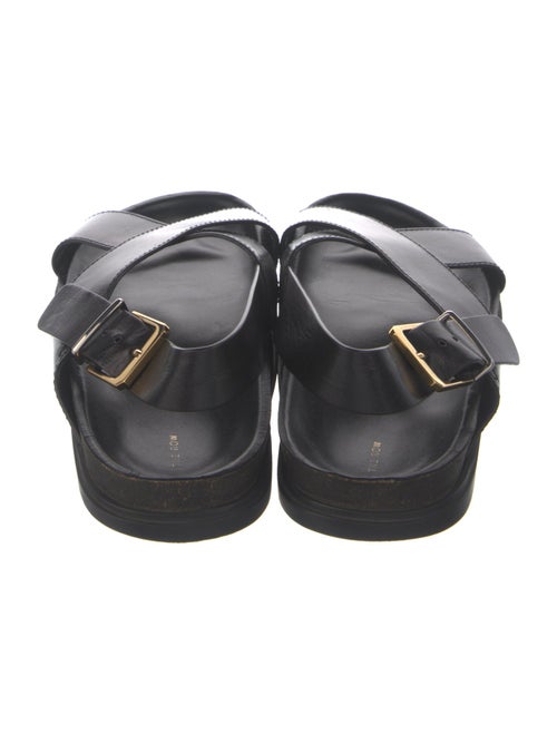 The Row Crossover Calfskin Slingback Sandals