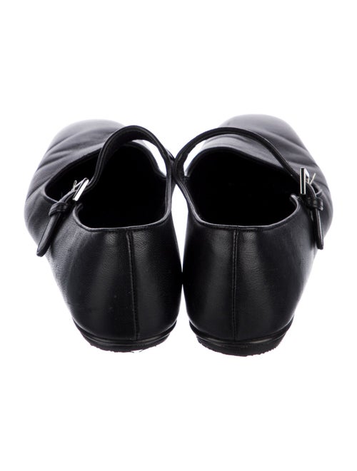 The Row Leather Mary Jane Flats