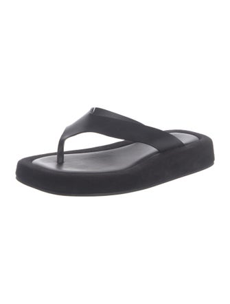 The Row Leather Flip Flops