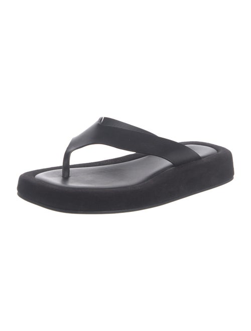 The Row Leather Flip Flops
