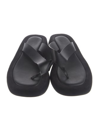The Row Leather Flip Flops