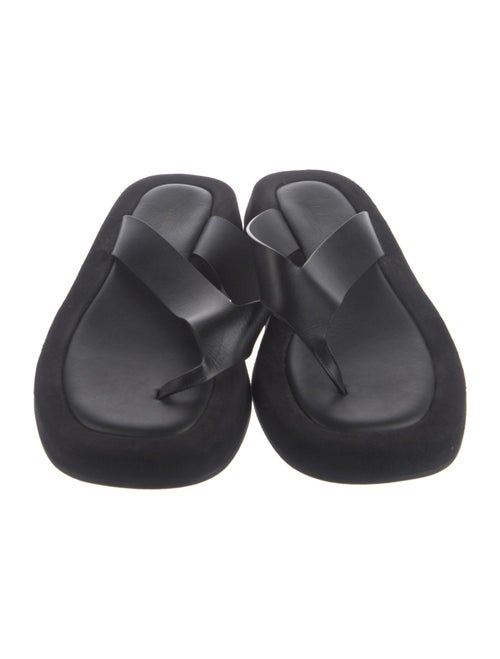 The Row Leather Flip Flops