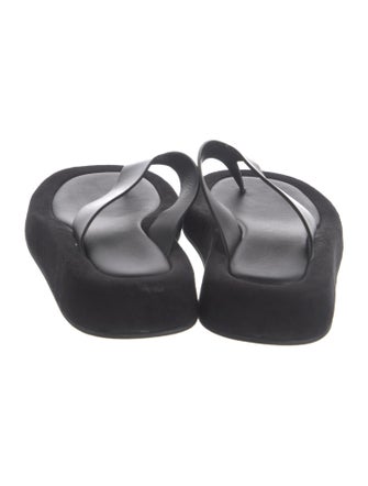 The Row Leather Flip Flops