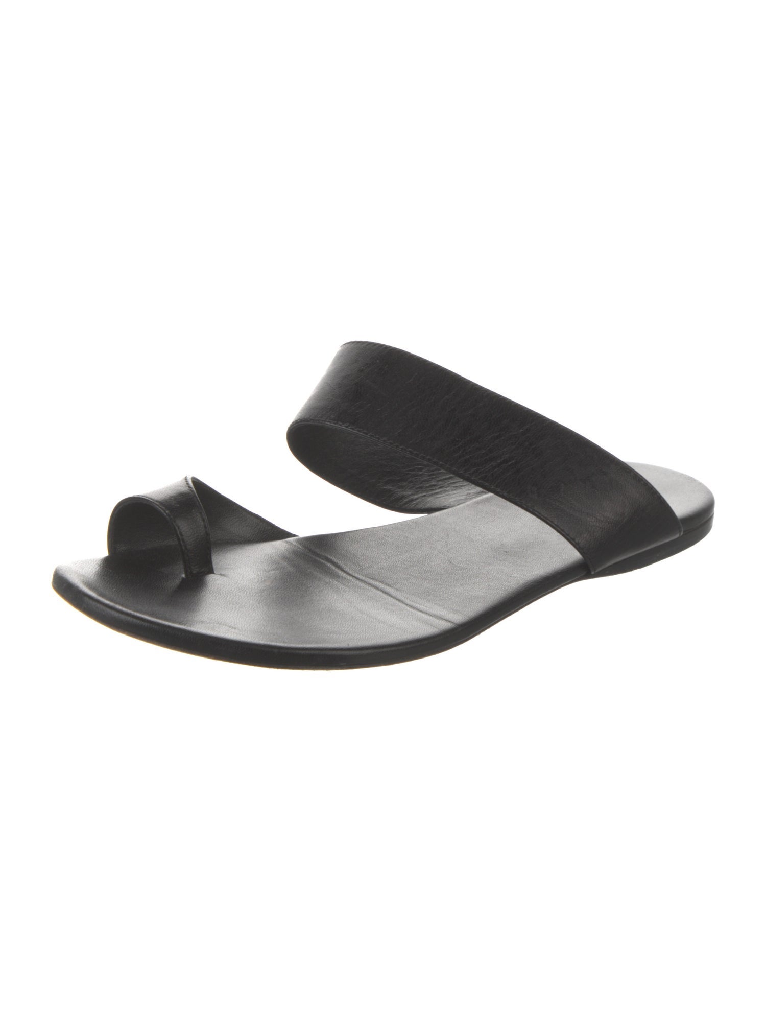 The Row Infradito Leather Slides