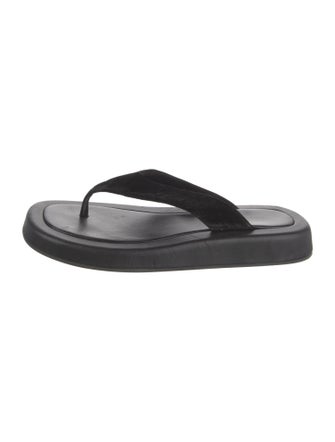 The Row Leather Flip Flops