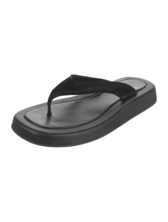 The Row Leather Flip Flops