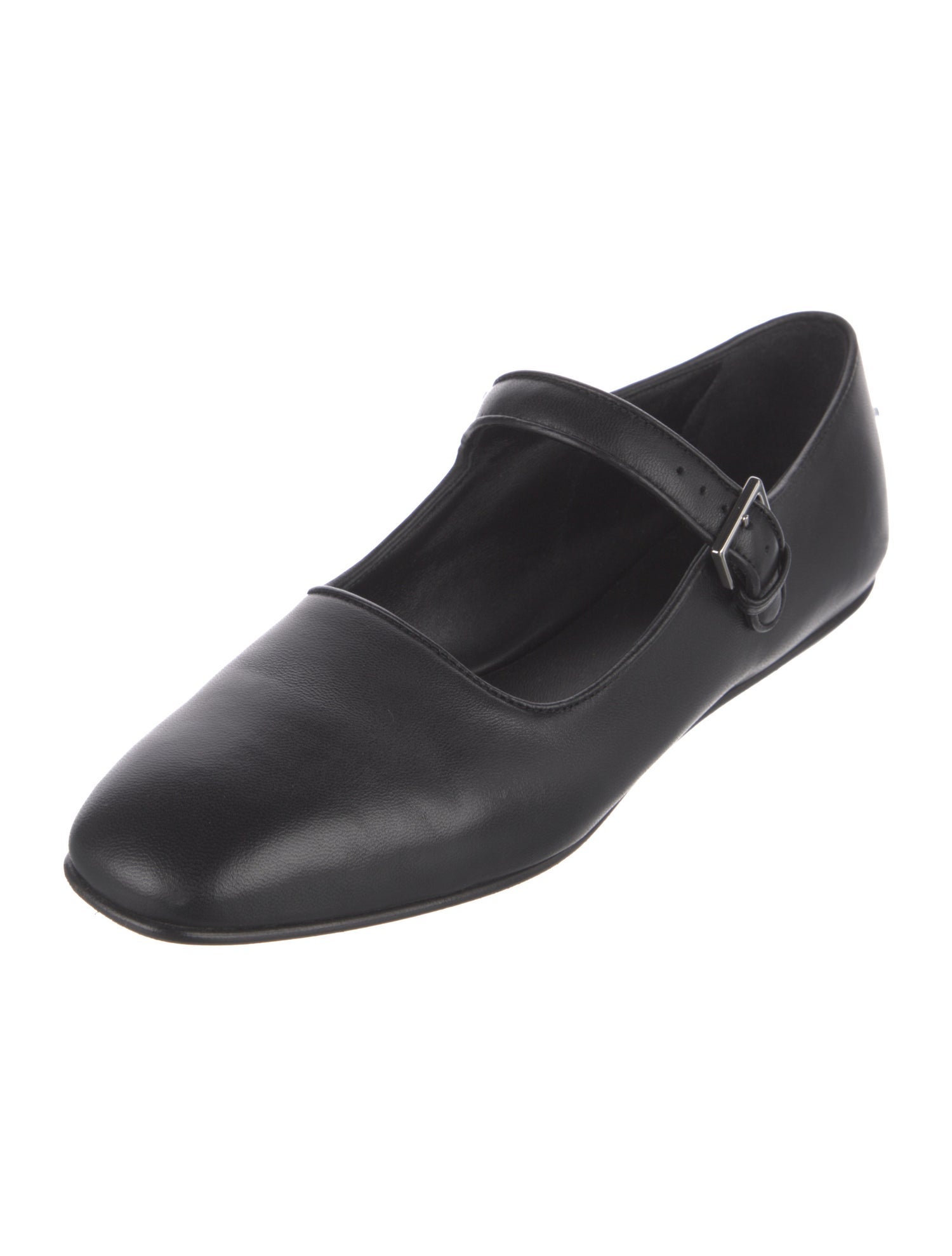 The Row Leather Mary Jane Flats