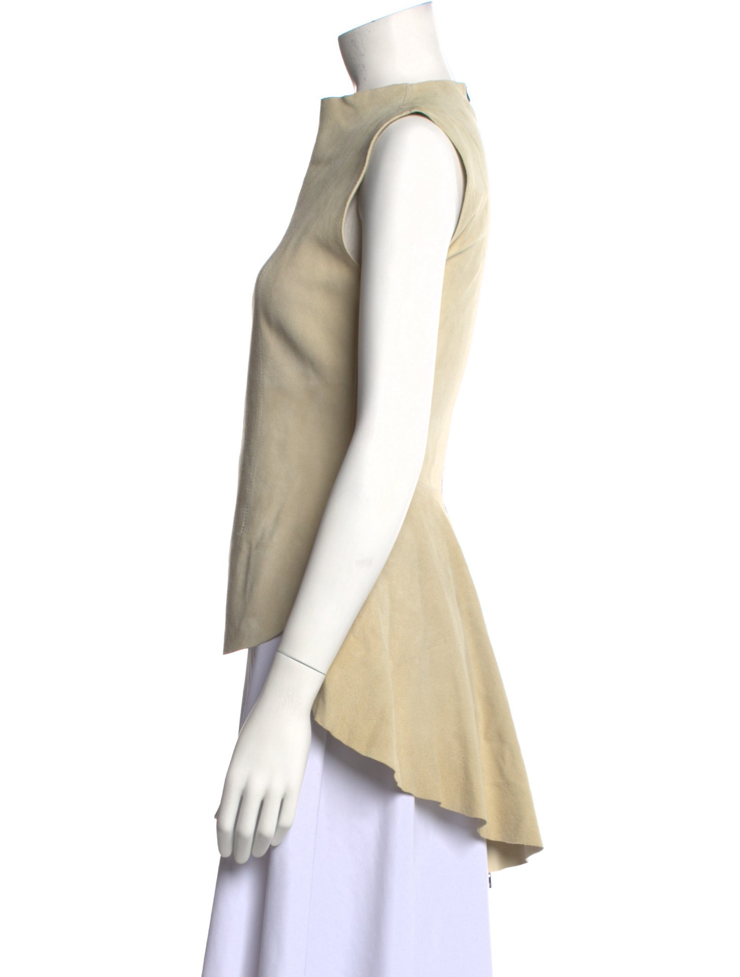 The Row Suede Crew Neck Top