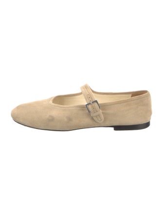 The Row Boheme MJ Suede Mary Jane Flats