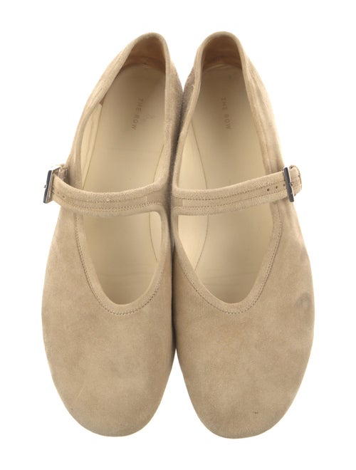 The Row Boheme MJ Suede Mary Jane Flats