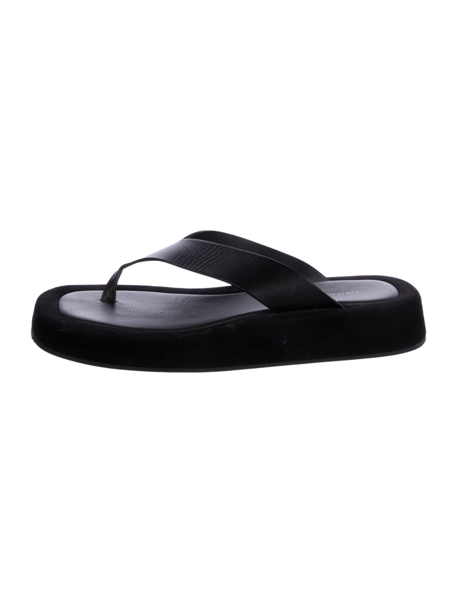 The Row Ginza Leather Flip Flops