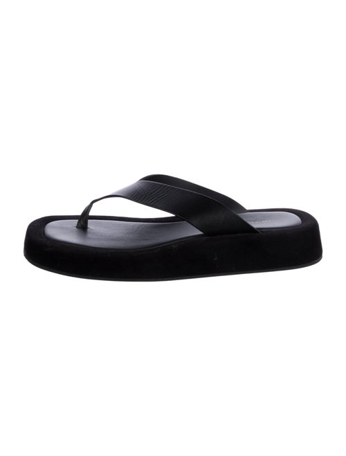 The Row Ginza Leather Flip Flops