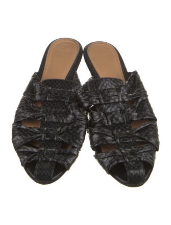The Row Capri Snakeskin Mules