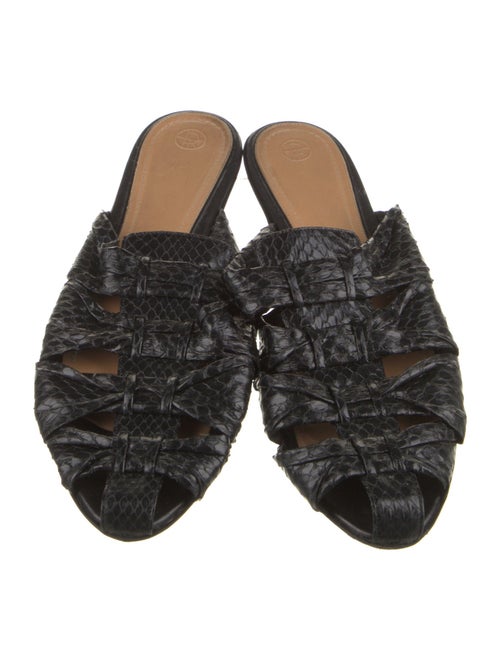 The Row Capri Snakeskin Mules