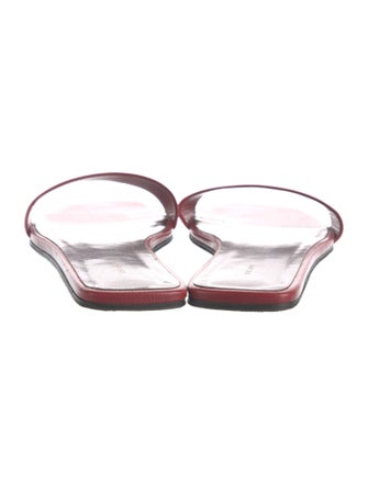 The Row Leather Slides