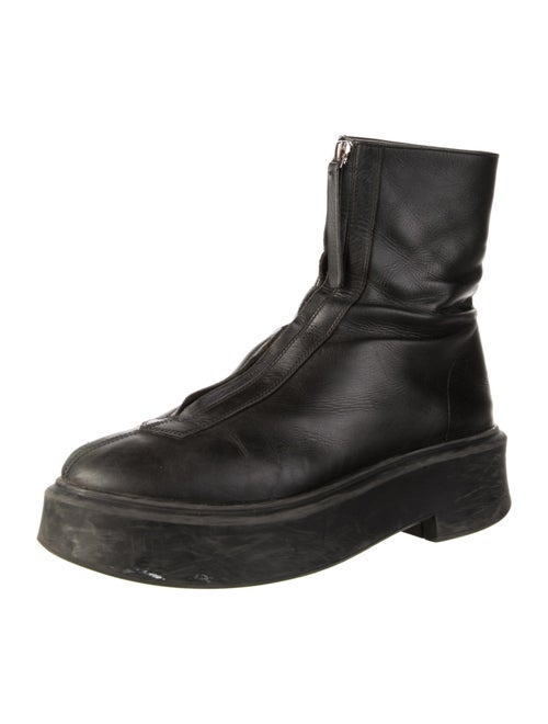 The Row Zipped 1 Leather Combat Boots