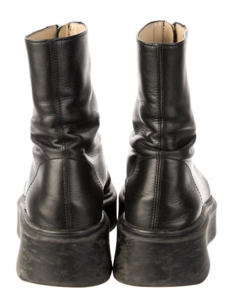 The Row Zipped 1 Leather Combat Boots