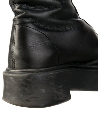 The Row Zipped 1 Leather Combat Boots