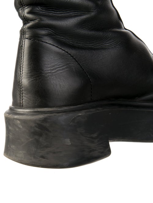 The Row Zipped 1 Leather Combat Boots