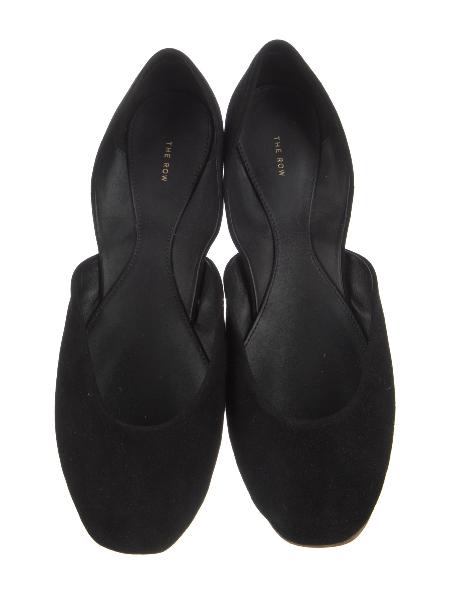 The Row Gemma Suede D'Orsay Flats