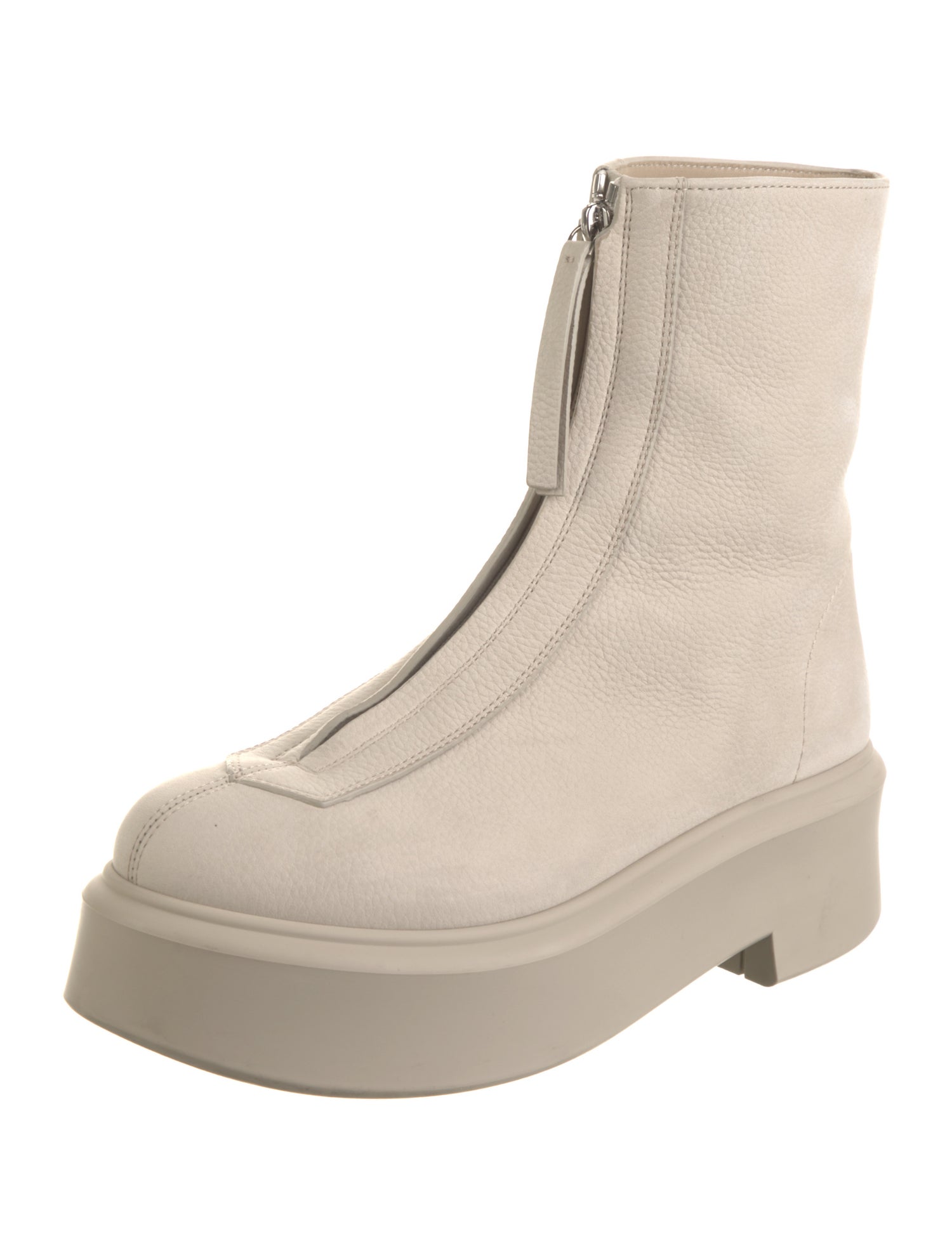 The Row Nubuck Printed Combat Boots