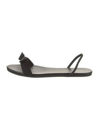The Row Lambskin Bow Accents Slingback Sandals