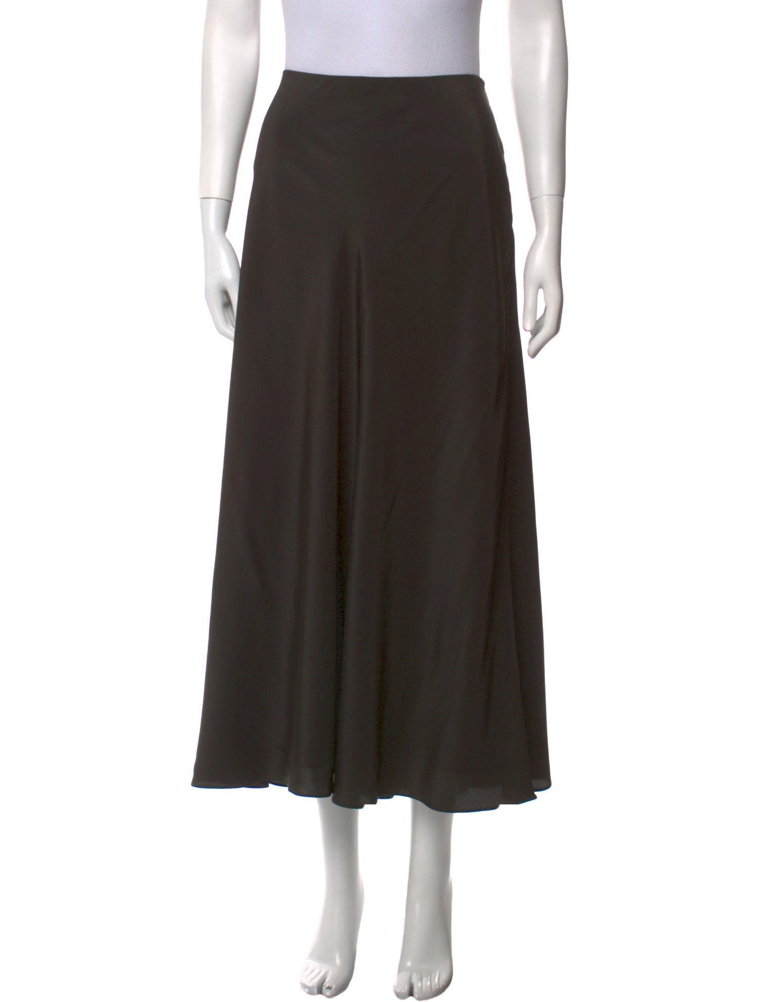The Row Silk Midi Length Skirt