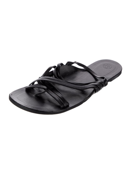 The Row Leather Slides