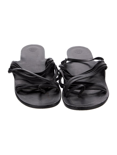 The Row Leather Slides