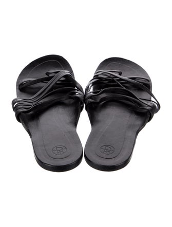 The Row Leather Slides